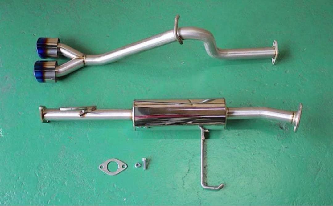 専用Bluefin スズキ エブリィ ワゴン DA17W 2本出しブルーマフラー