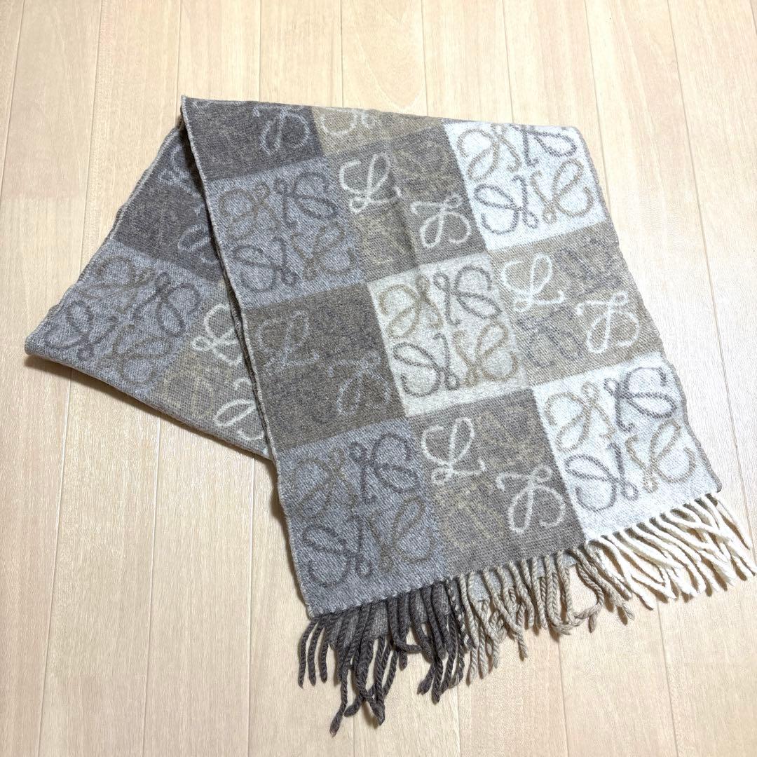 LOEWE ロエベ アナグラム スカーフ マフラー カシミヤ
