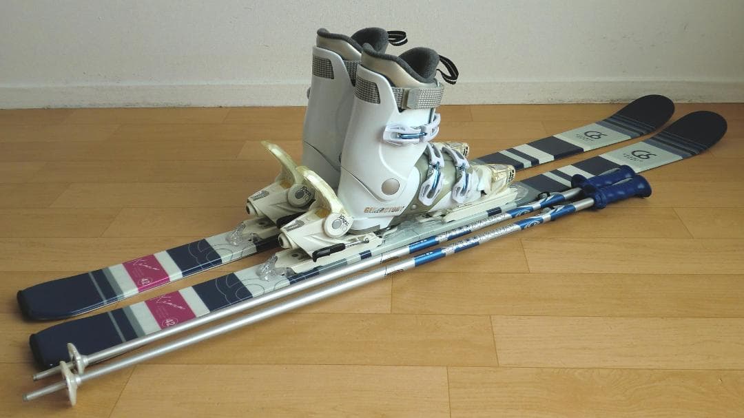 ■1月限定■送料無料■女性用スキーセット■板142靴23-23.5■メンテ付■