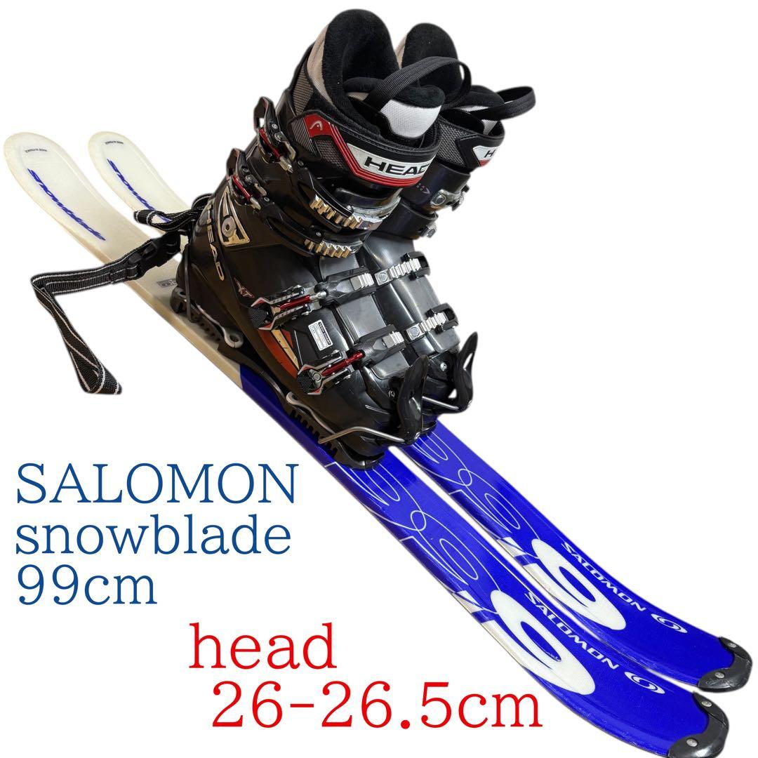 メンズ　ショートスキーセット　SALOMON head 26-26.5cmブーツ