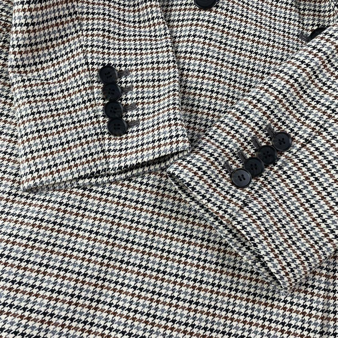 美品 23区 ガンクラブチェックストレッチ ジャケットサイズ38