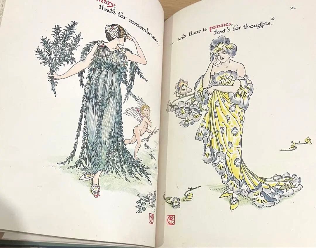 No.201激レア 超希少 アンティーク 古書 洋書 絵本ウォルター・クレイン