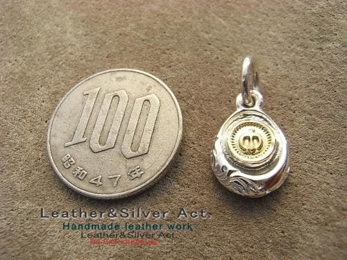 イーグル ペンダントトップ　シルバー925　ゴールド（ｋ18）イーグル手彫り