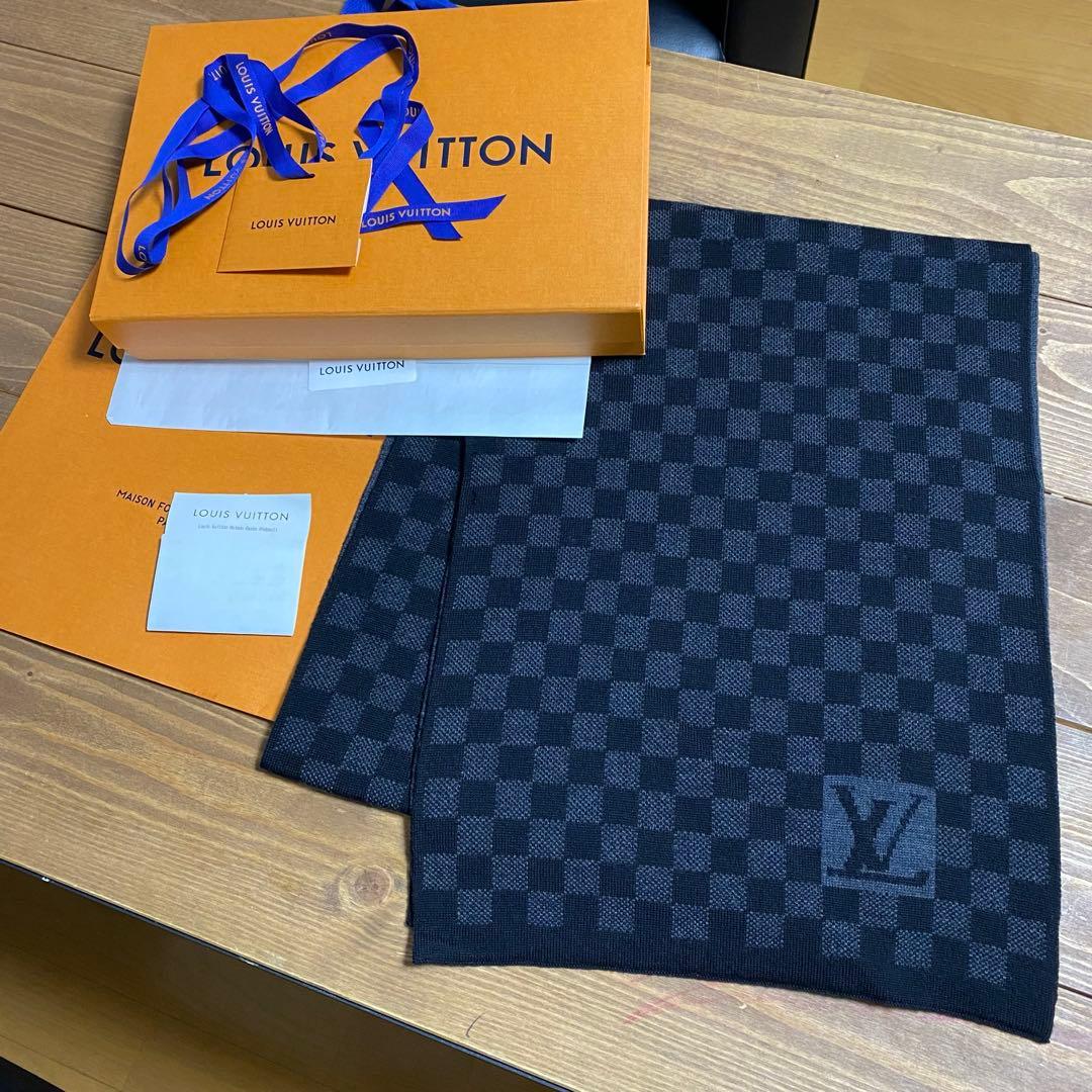 専用！新品箱紙袋付❗️LVロゴマフラー✨ヴィトンマフラー❗️ヴィトン　マフラー