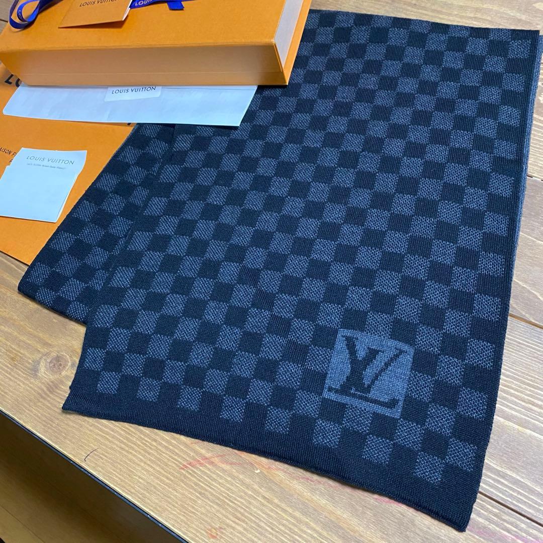 専用！新品箱紙袋付❗️LVロゴマフラー✨ヴィトンマフラー❗️ヴィトン　マフラー