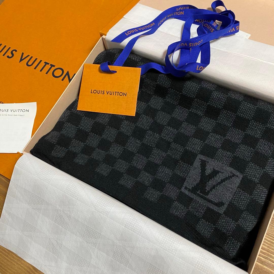 専用！新品箱紙袋付❗️LVロゴマフラー✨ヴィトンマフラー❗️ヴィトン　マフラー