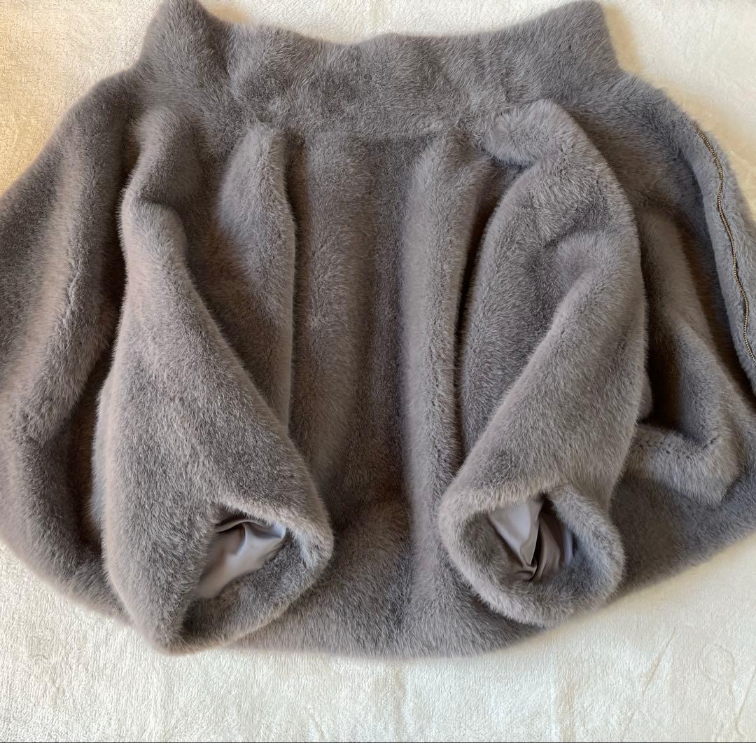 SUGARROSEミンクライクレッキス風ファー袖カットデザインジャケット