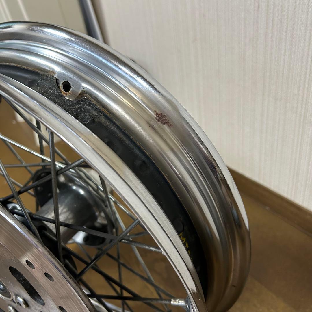 ハーレー純正 フロントホイール エボ用 16インチ FLSTS外し 曲がり有