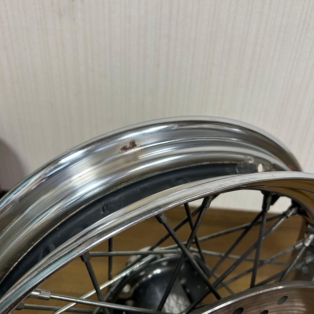 ハーレー純正 フロントホイール エボ用 16インチ FLSTS外し 曲がり有