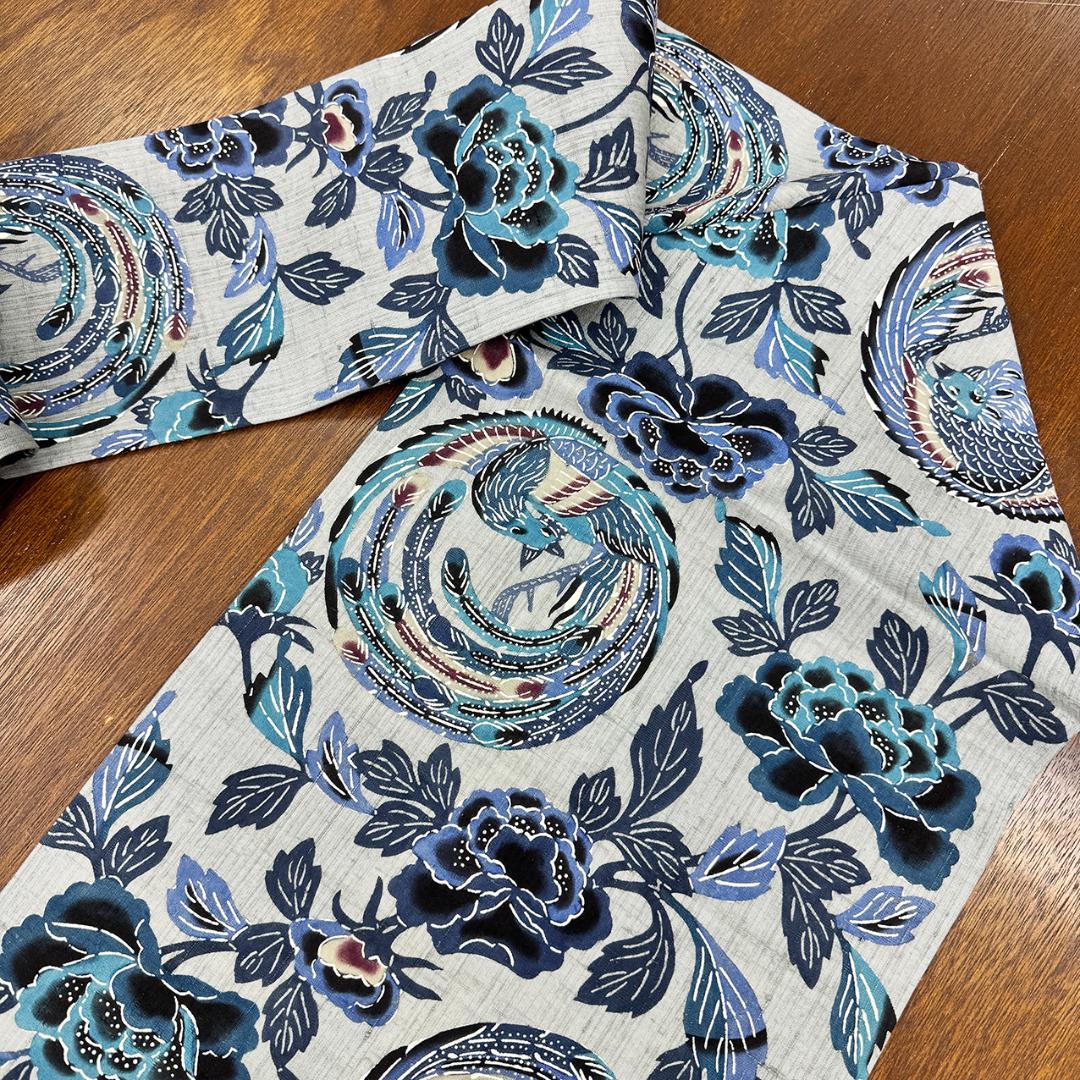 新品未使用 長尺 ■ 本場琉球びんがた 真喜屋均 作 染工房まきや 紬地名古屋帯