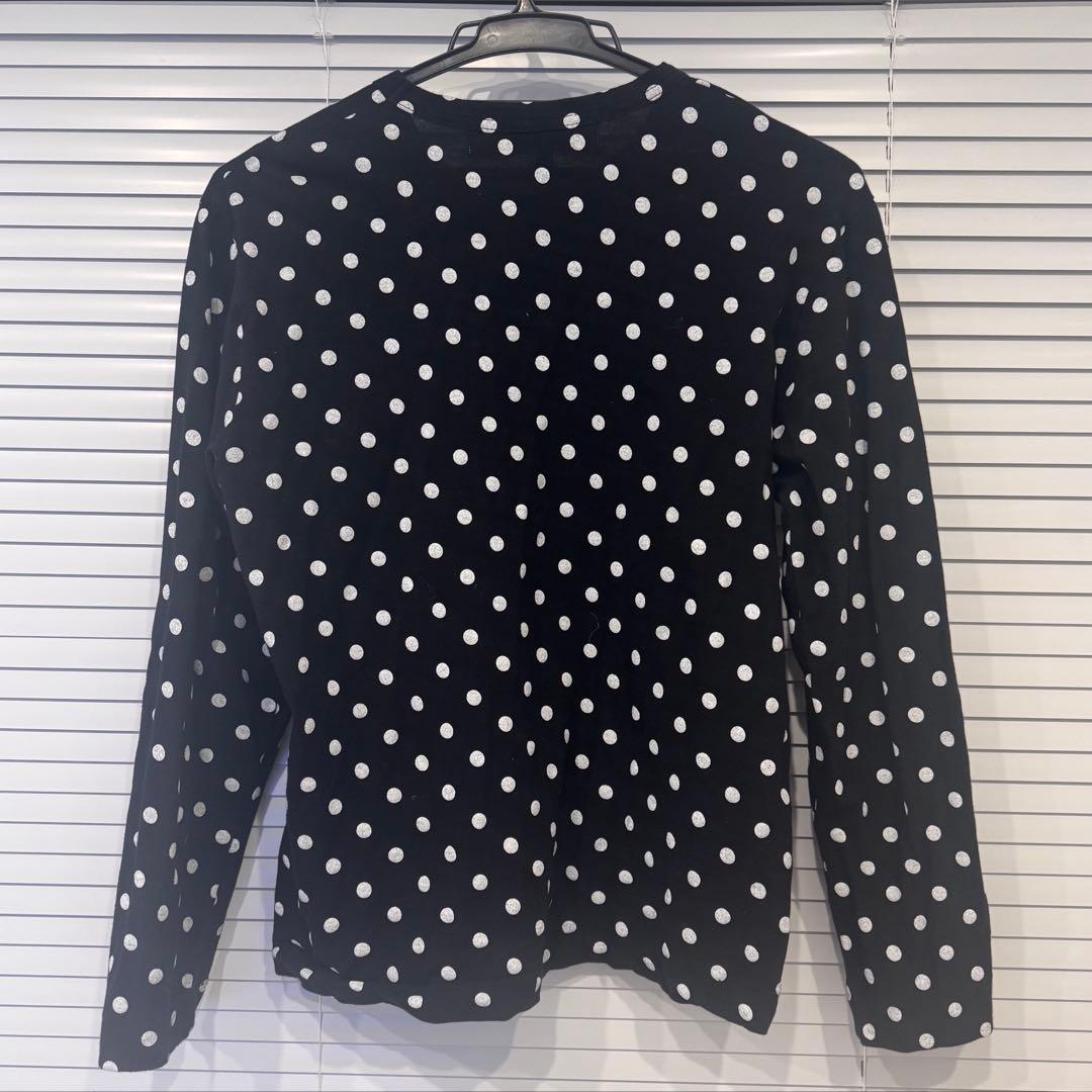 コムデギャルソン　Tシャツ 長袖 ロンT ブラック　ドット