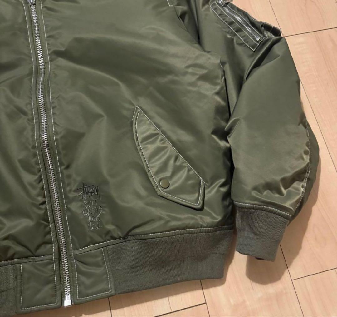 美品　stussyMA-1ジャケット Lサイズ