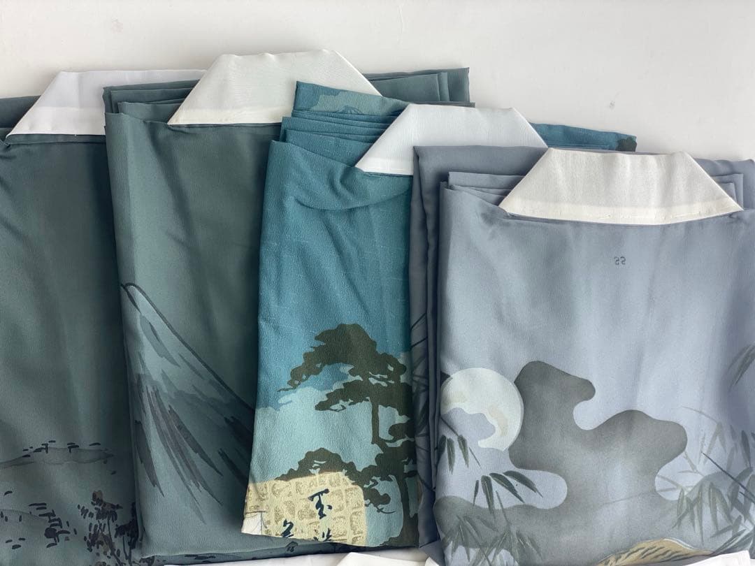 【在庫一掃セール】男性着物　紋付袴用　小物セット　長襦袢　羽織紐　扇子　角帯