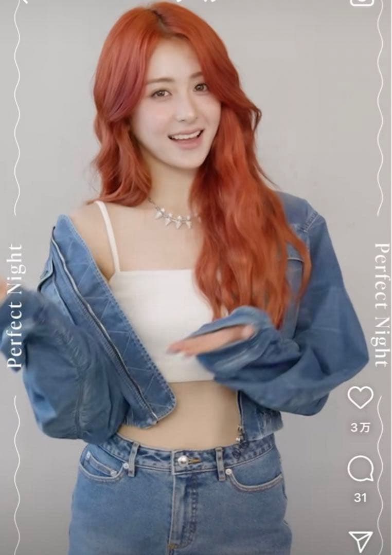 破格❗️ルセラフィム　ユンジン着用DIESEL 短丈デニムボンバージャケット　M