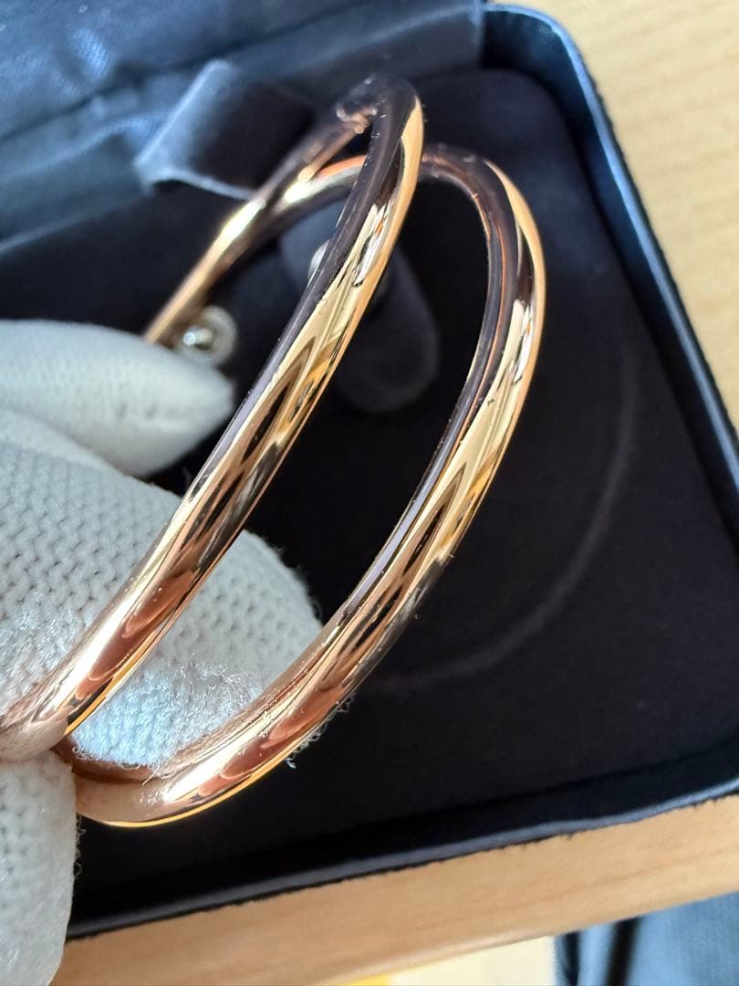 ティファニー風 ダブル ロウ ヒンジ バングル