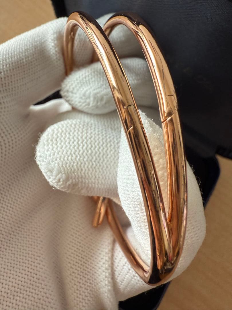 ティファニー風 ダブル ロウ ヒンジ バングル