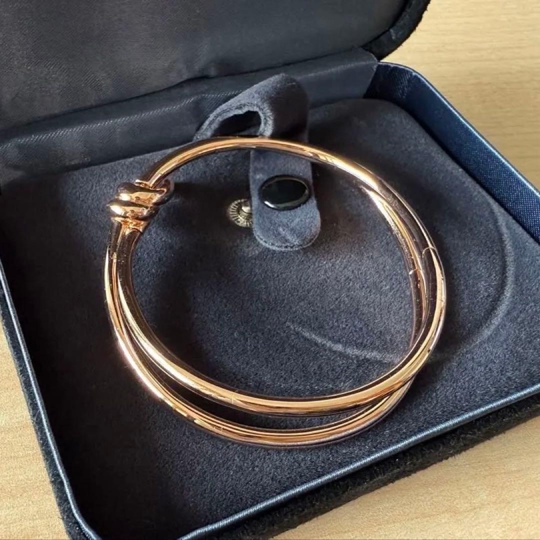 ティファニー風 ダブル ロウ ヒンジ バングル