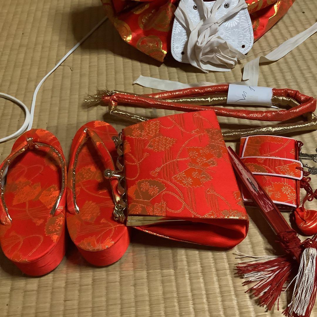 七五三　七歳用フルセット　帯幅18センチ　草履サイズ21センチ