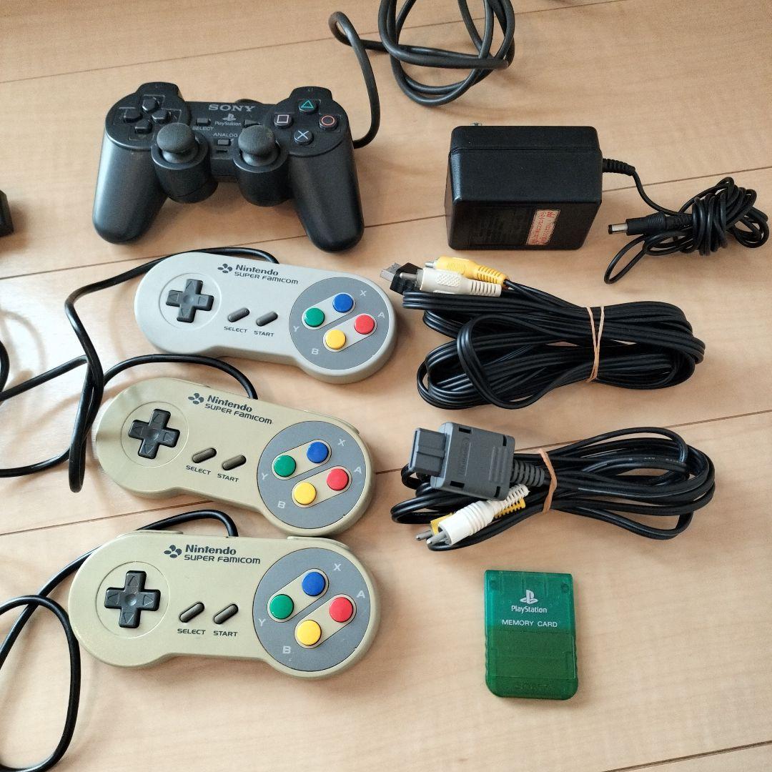 【ジャンク扱】SFC PS コントローラー ACアダプター等8点セット