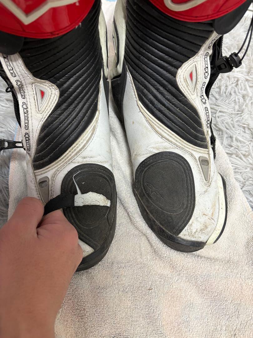 Alpinestars バイク用ブーツ ホワイト/レッド