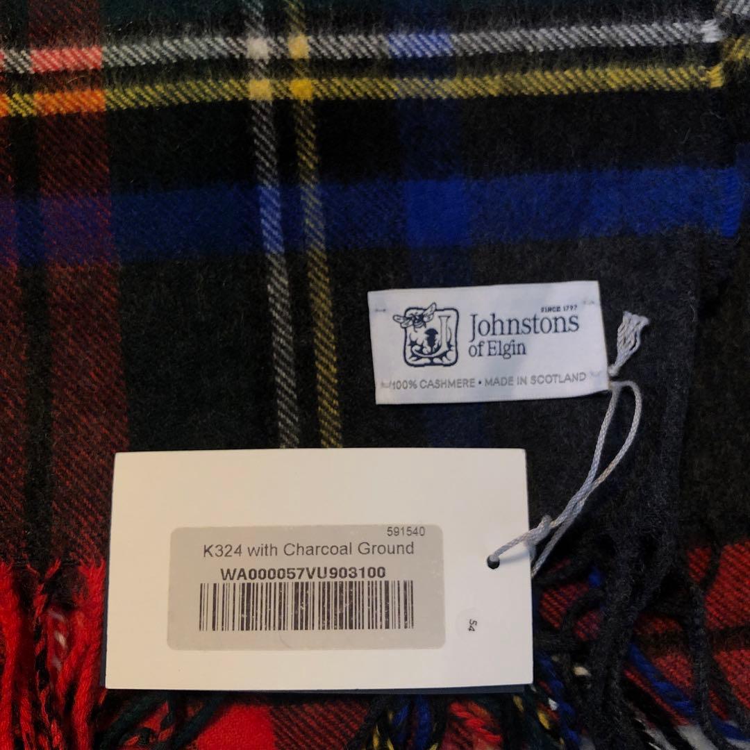 Johnstons of Elgin★カシミアタータンチェックストール