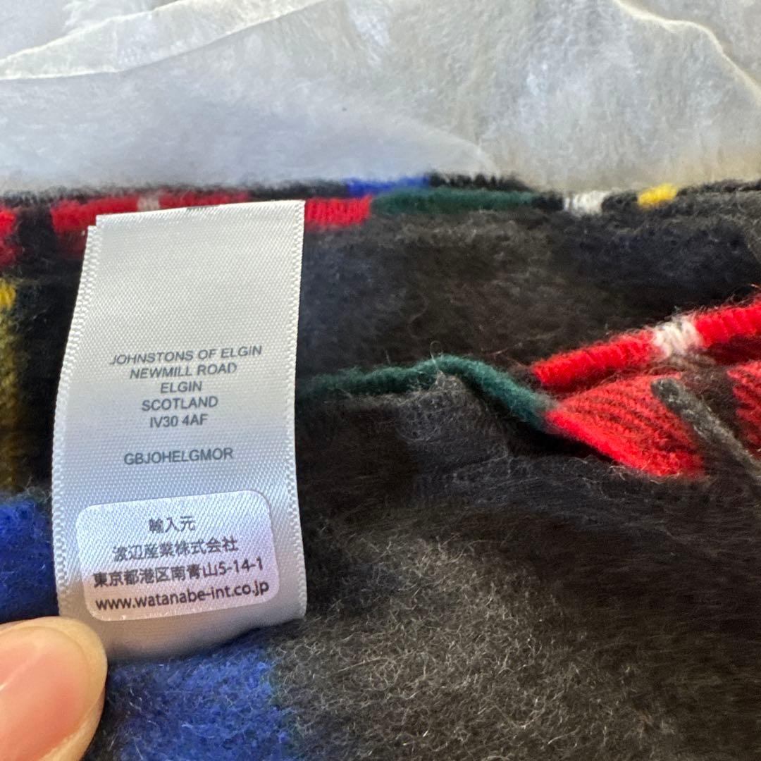 Johnstons of Elgin★カシミアタータンチェックストール