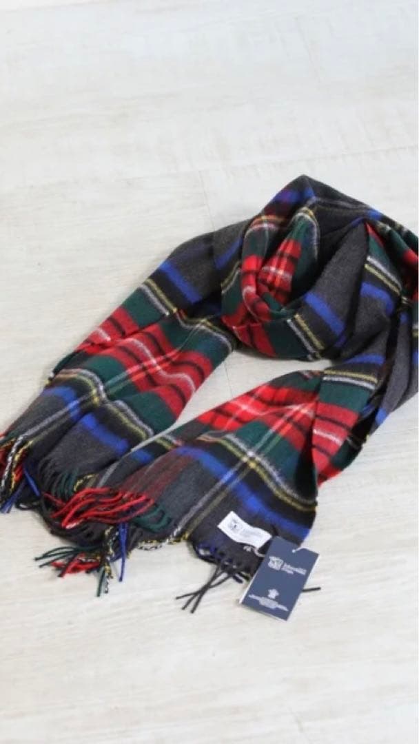 Johnstons of Elgin★カシミアタータンチェックストール