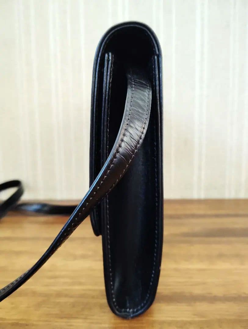 美品　モラビト　ヴァンドーム　ショルダーバッグ　レザー　ブラック 保護袋