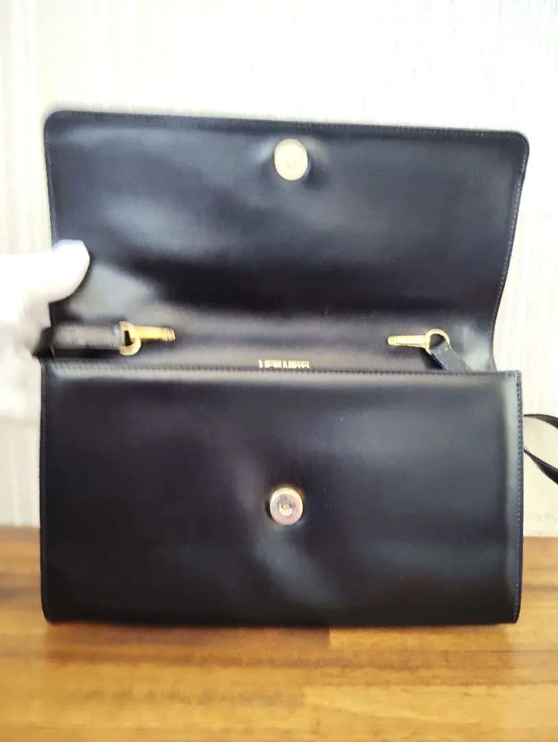美品　モラビト　ヴァンドーム　ショルダーバッグ　レザー　ブラック 保護袋