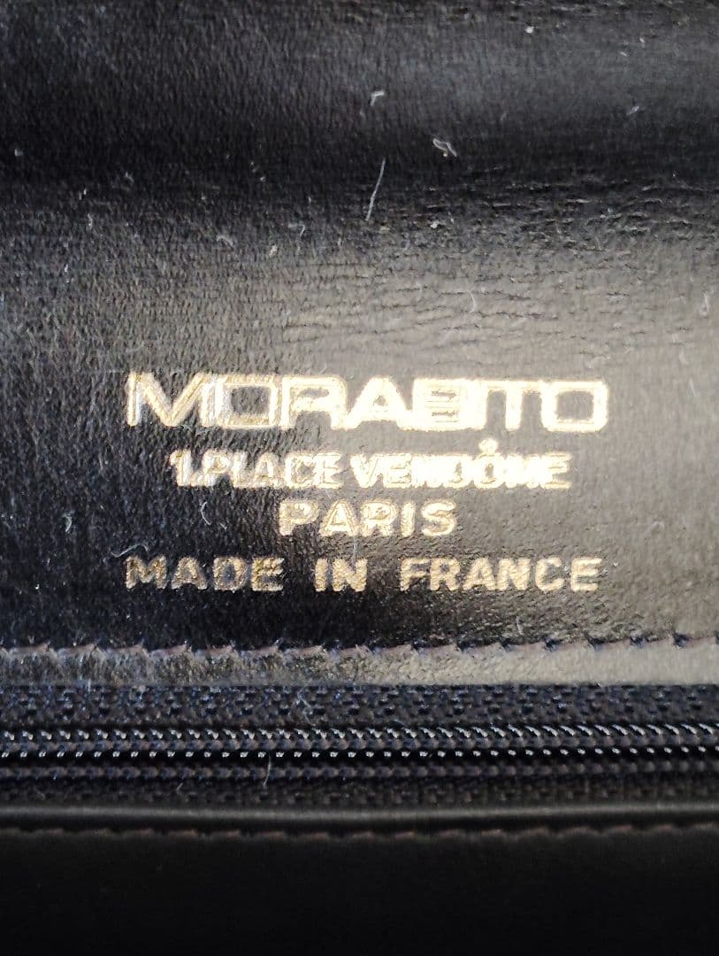 美品　モラビト　ヴァンドーム　ショルダーバッグ　レザー　ブラック 保護袋