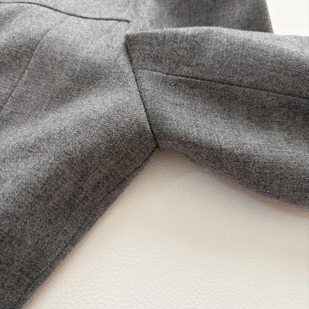 高級 FOXEY チンチラファー　ウール ロングコート フォクシー 40 グレー