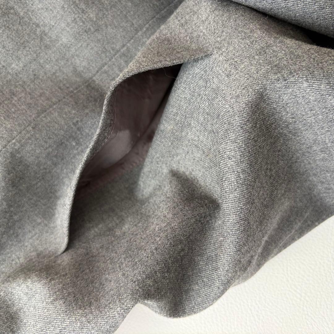 高級 FOXEY チンチラファー　ウール ロングコート フォクシー 40 グレー