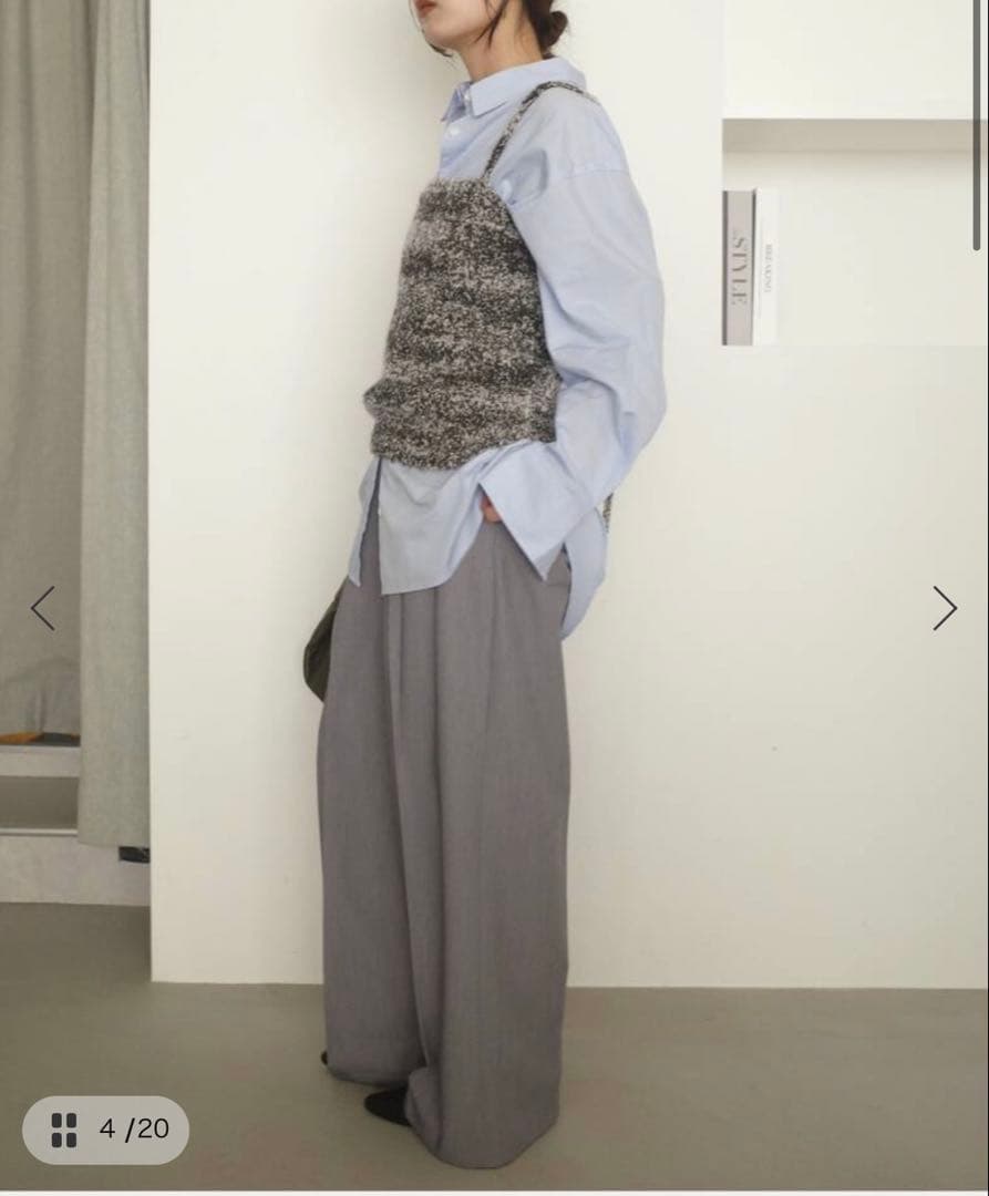 crinkle crinkle crinkleニットキャミ