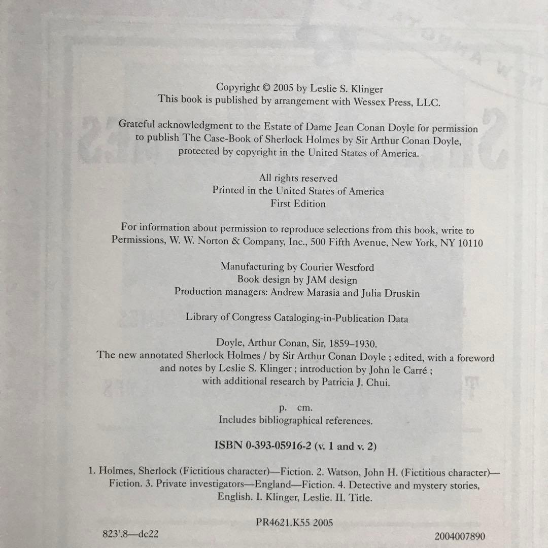 洋書 Sherlock Holmes: The New Annotated