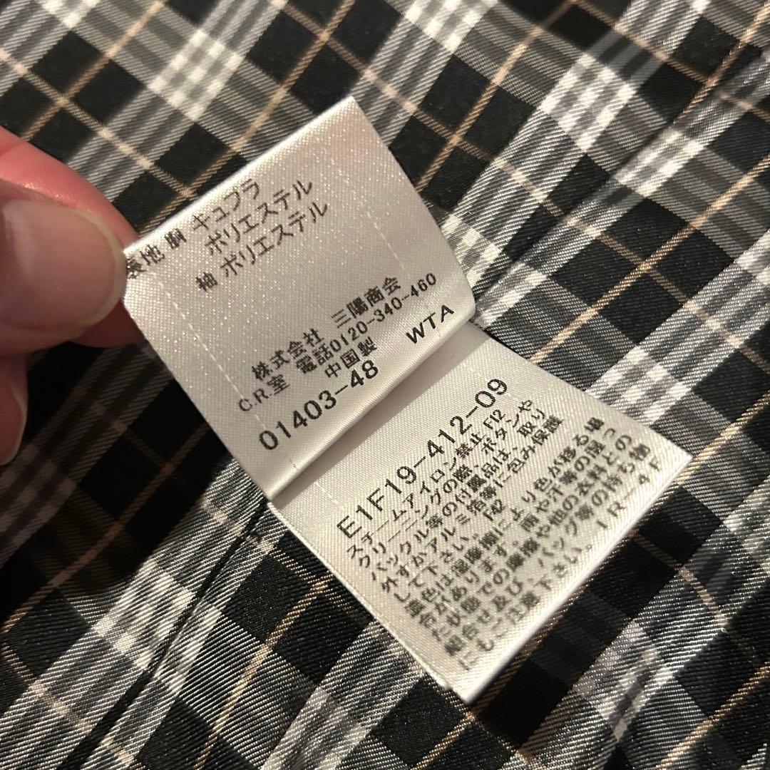 美品 バーバリーブルーレーベル シングルボタン ジャケット 38 チェック 黒