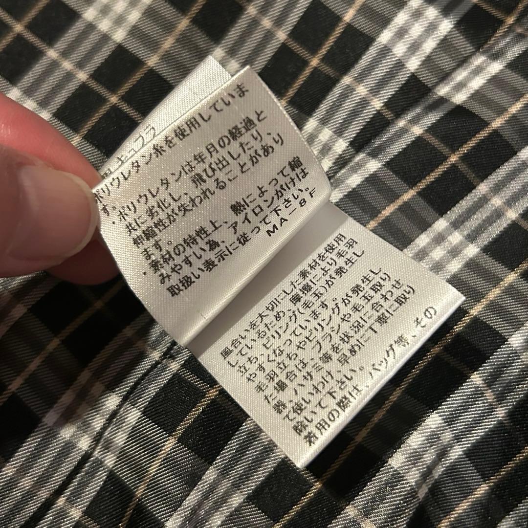 美品 バーバリーブルーレーベル シングルボタン ジャケット 38 チェック 黒