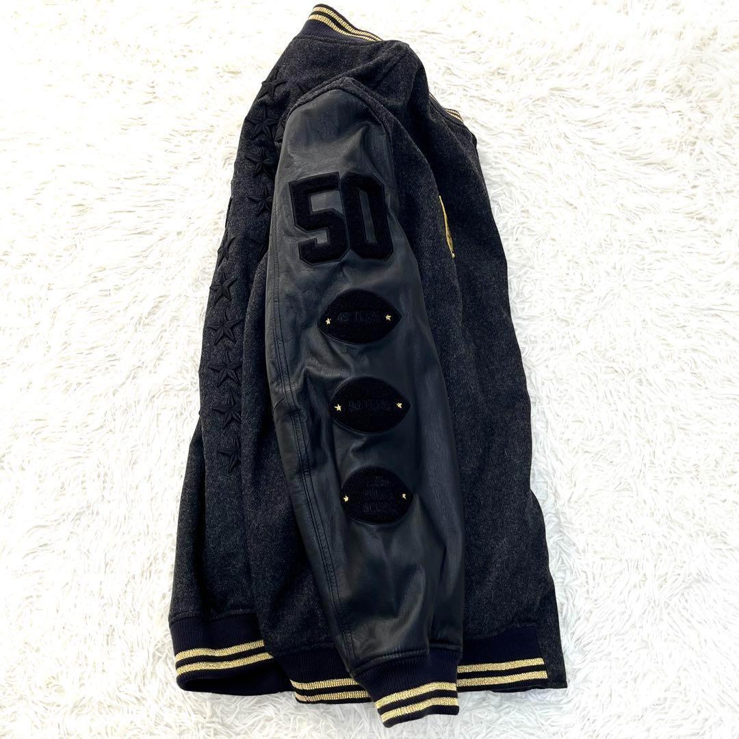 未使用 ナイキ NFL ブルゾン レザー ウール スーパーボウル 特注モデル