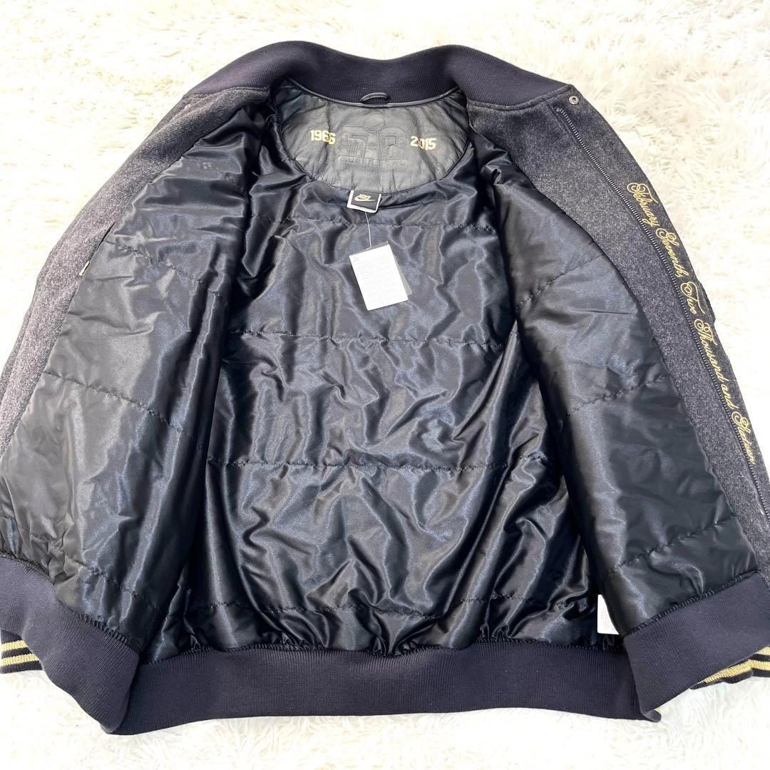 未使用 ナイキ NFL ブルゾン レザー ウール スーパーボウル 特注モデル