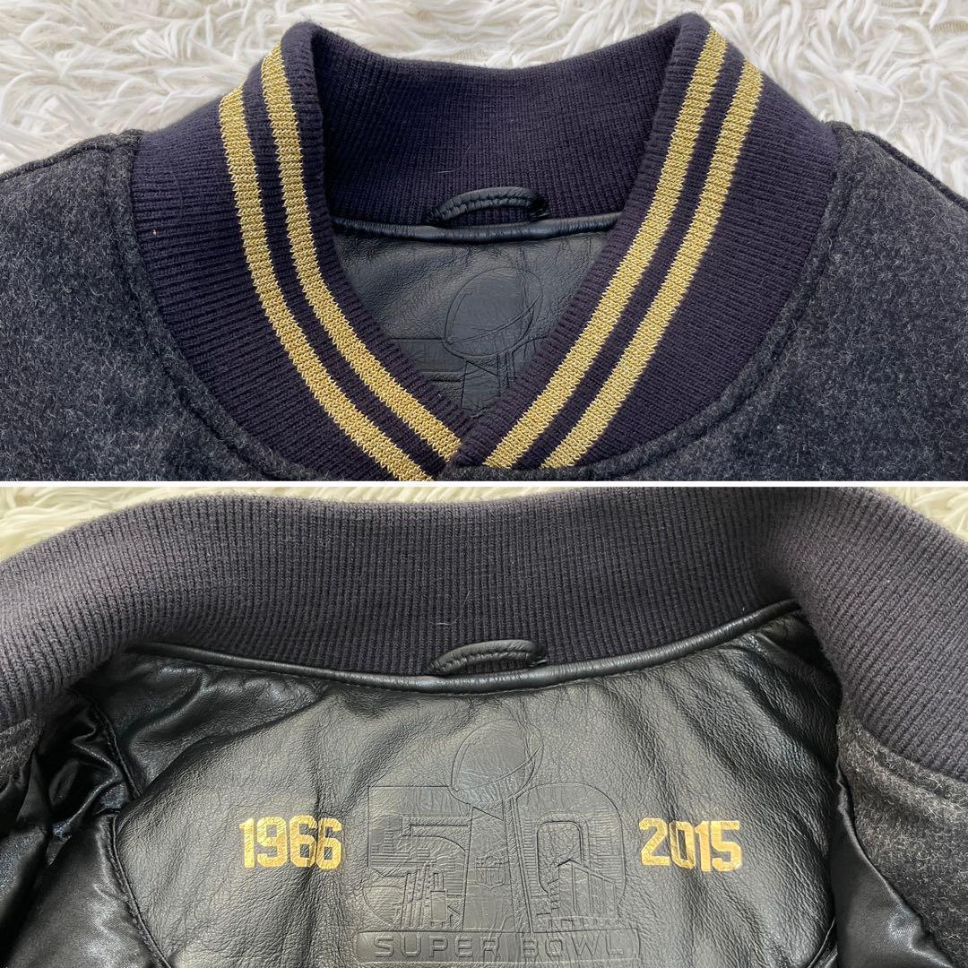 未使用 ナイキ NFL ブルゾン レザー ウール スーパーボウル 特注モデル