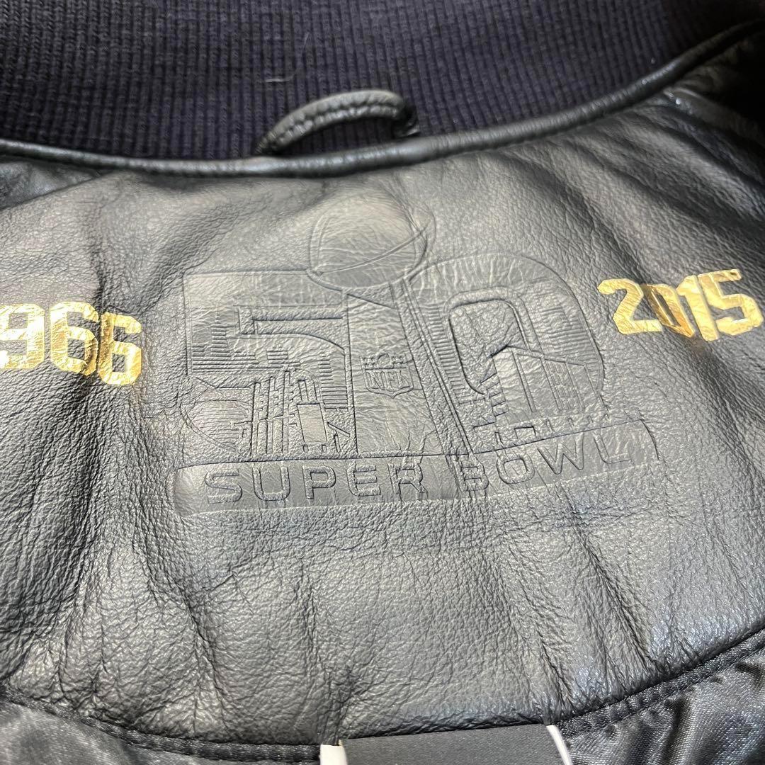 未使用 ナイキ NFL ブルゾン レザー ウール スーパーボウル 特注モデル