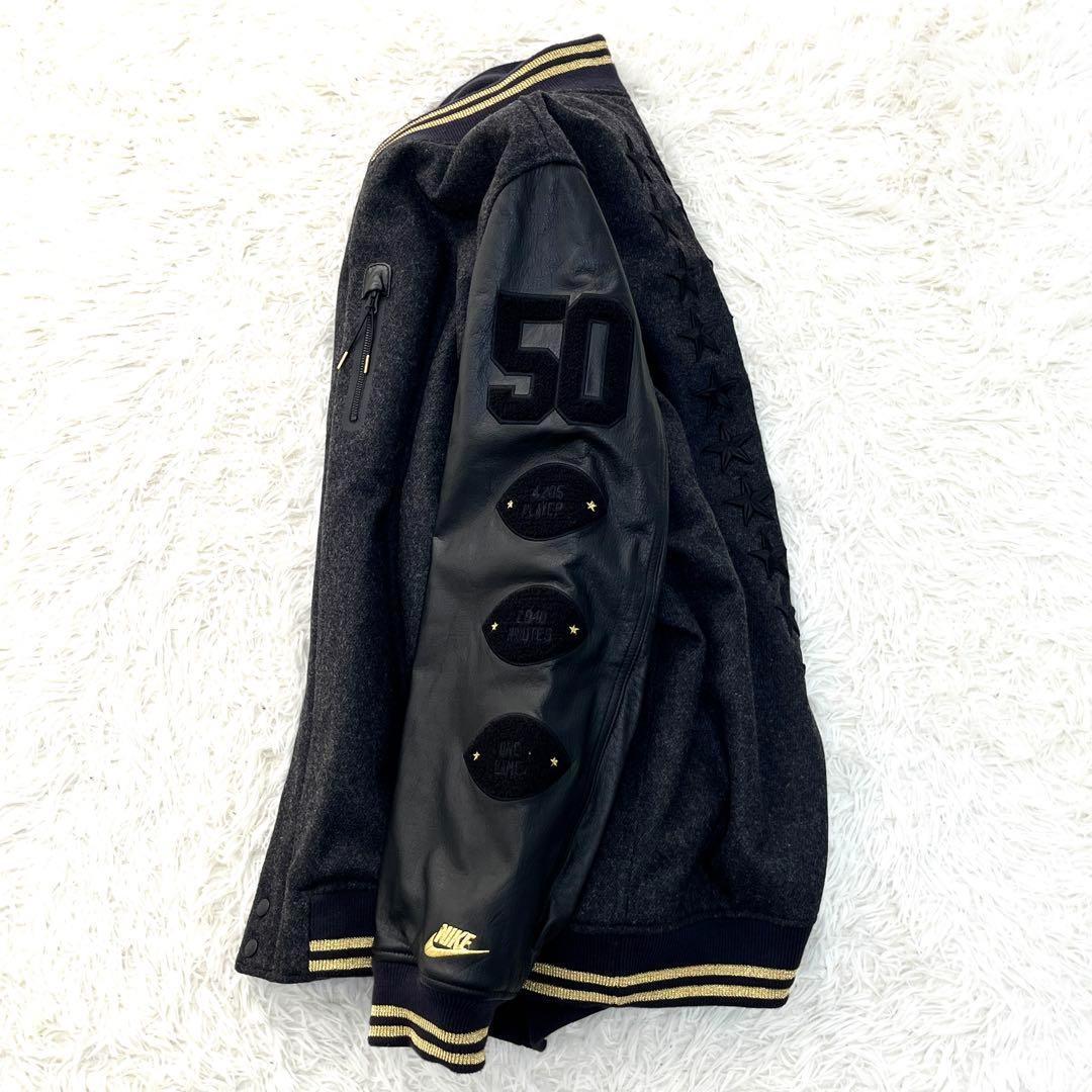 未使用 ナイキ NFL ブルゾン レザー ウール スーパーボウル 特注モデル