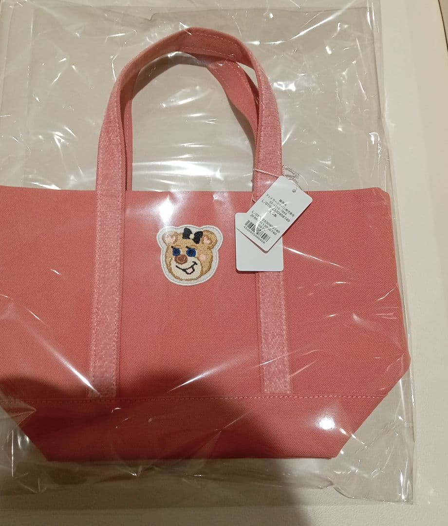 フェイラーFEILERオールドテディガールワッペントートバッグピンク　クマ　くま