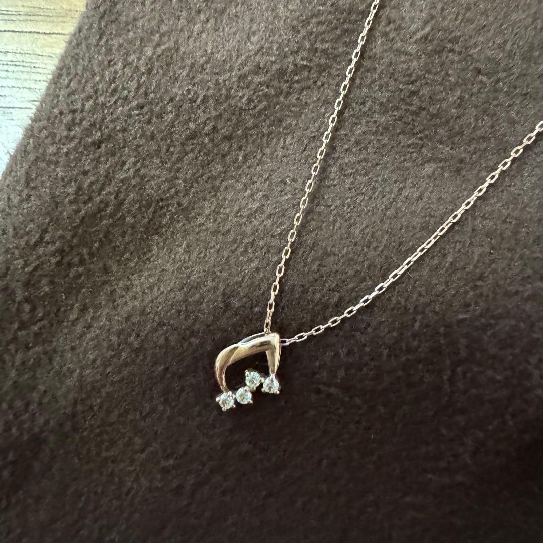 K10 ダイヤモンド ネックレス 0.03ct