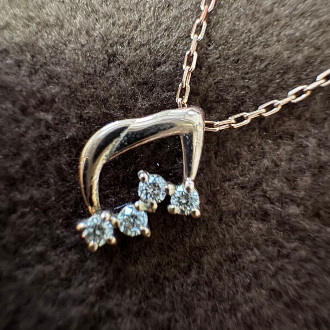 K10 ダイヤモンド ネックレス 0.03ct