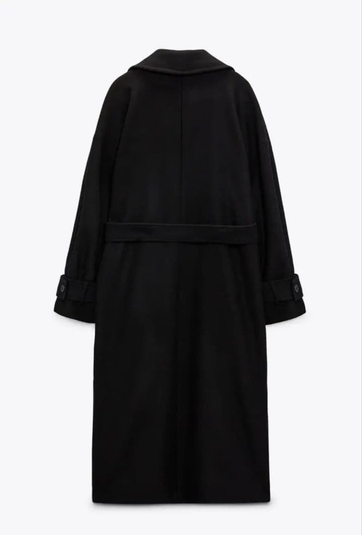 ZARA♡MANTECO マンテコ ベルトウールブレンドコート black