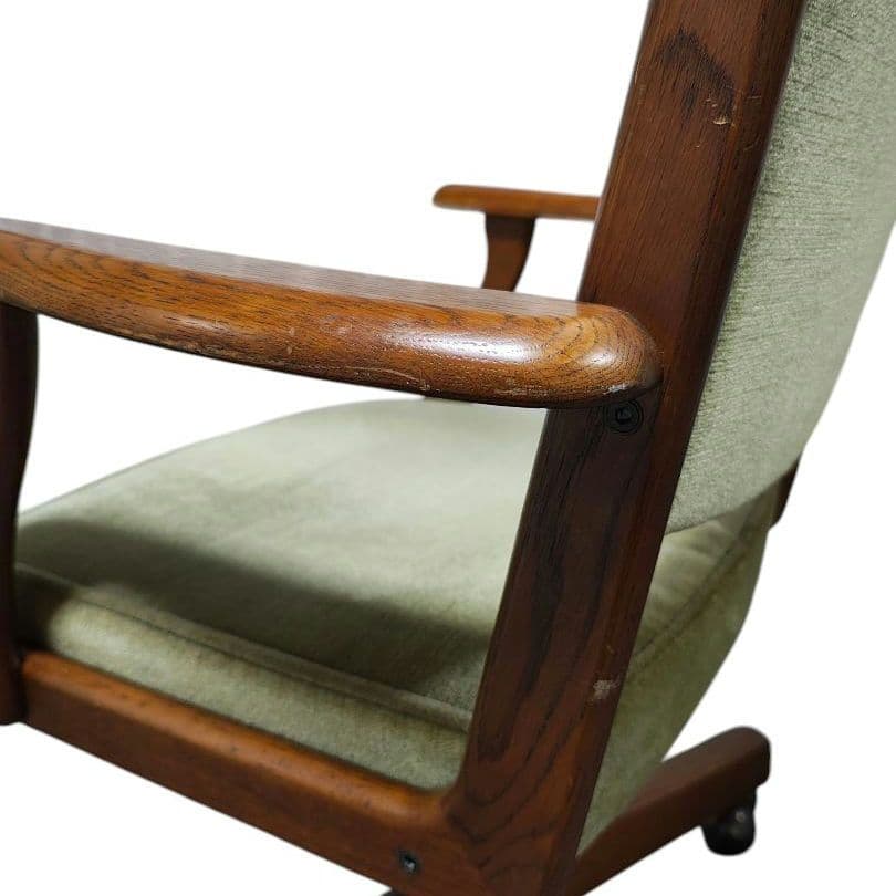 karimoku オールドカリモク コロニアル デスクチェア モケットグリーン