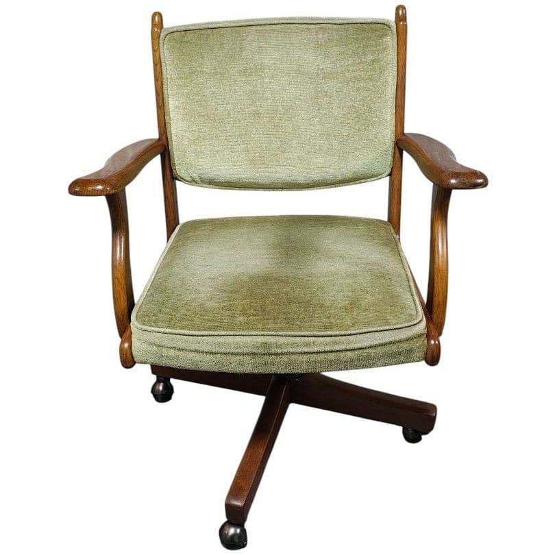 karimoku オールドカリモク コロニアル デスクチェア モケットグリーン