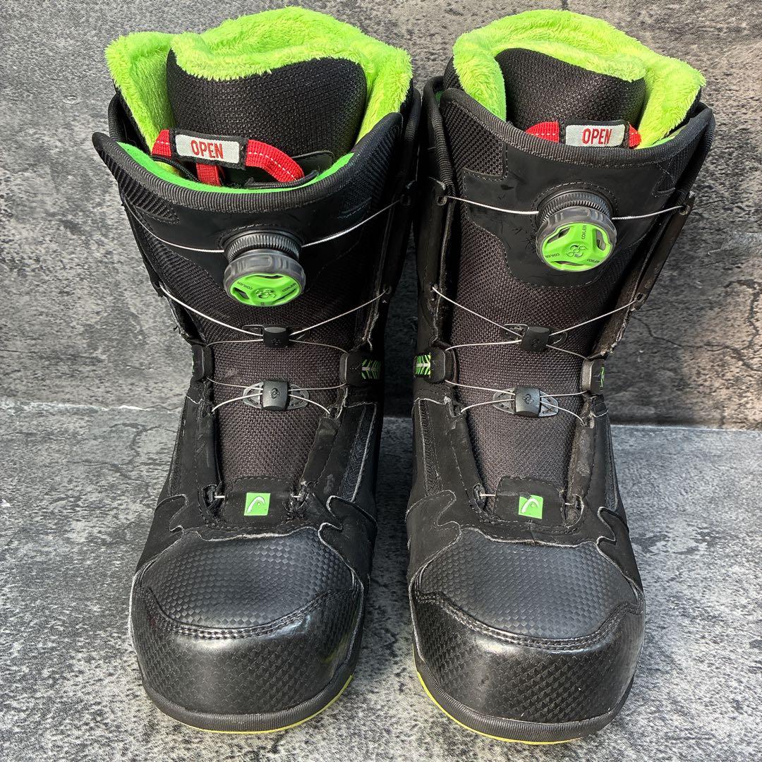 msさま　ヘッド ボア ブラック グリーン スノーボード ブーツ 28cm