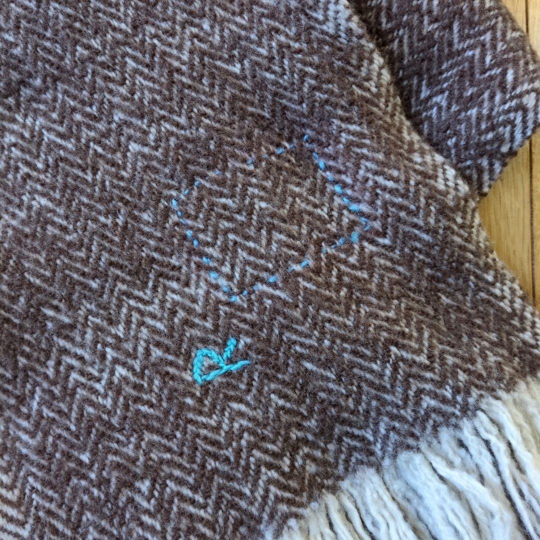 45R インドメリノウールのマフラー　ブラウン