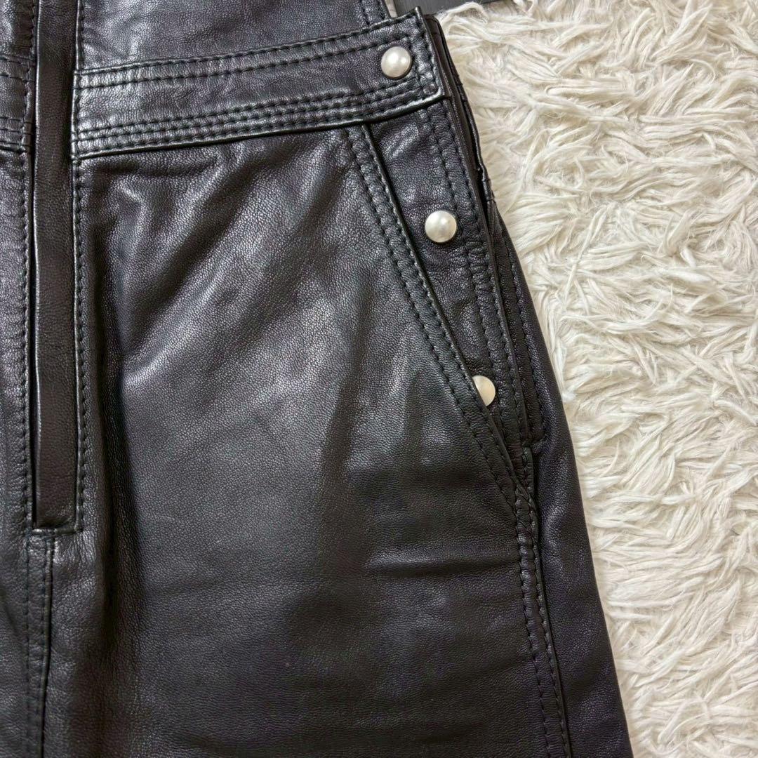 極美品　ディーゼルブラックゴールド　レザーサロペット　ラムレザー　イタリア製